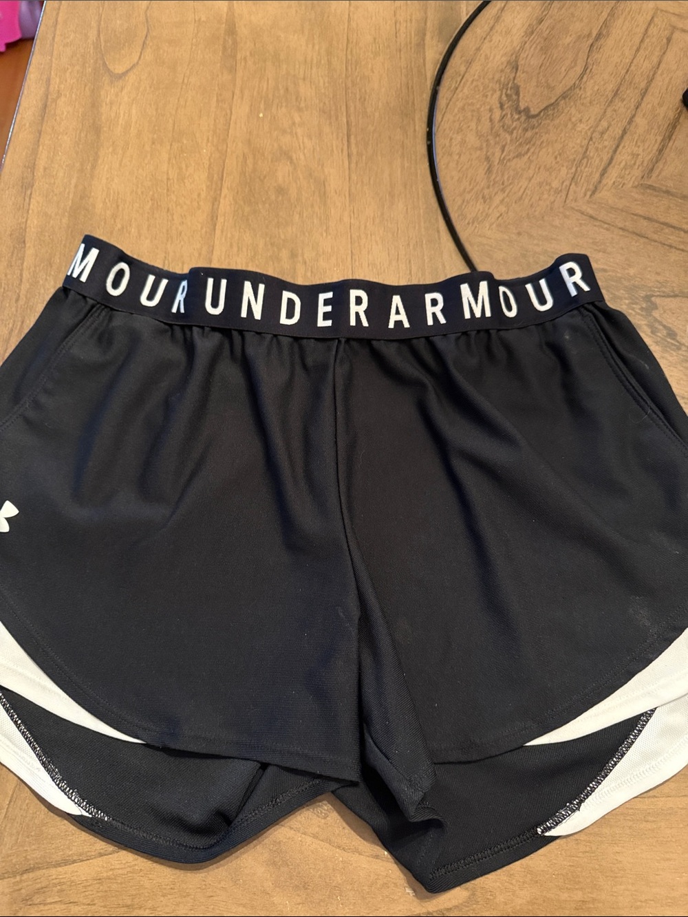 Under Armour Black & White Women's Performance Running Shorts
